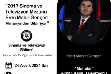 Mezunumuz Eren Mahir Gençer Almanya’dan Bildiriyor!