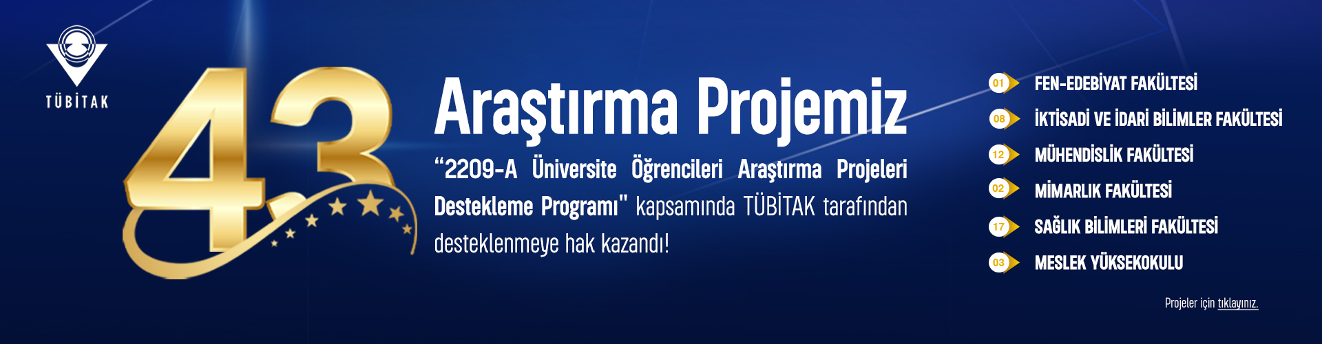 Üniversitemizin TÜBİTAK Başarısı